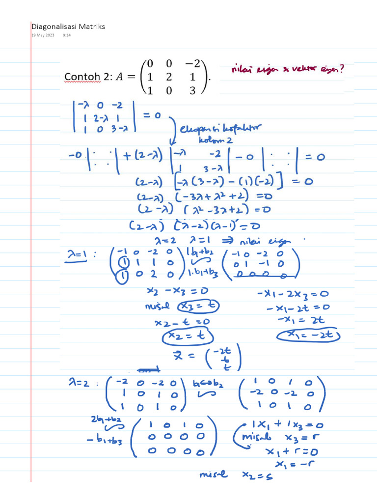 Diagonalisasi Matriks | PDF