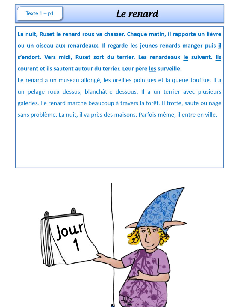 Ruset le renard : chasse et vie familiale | PDF | Renard | Zoologie