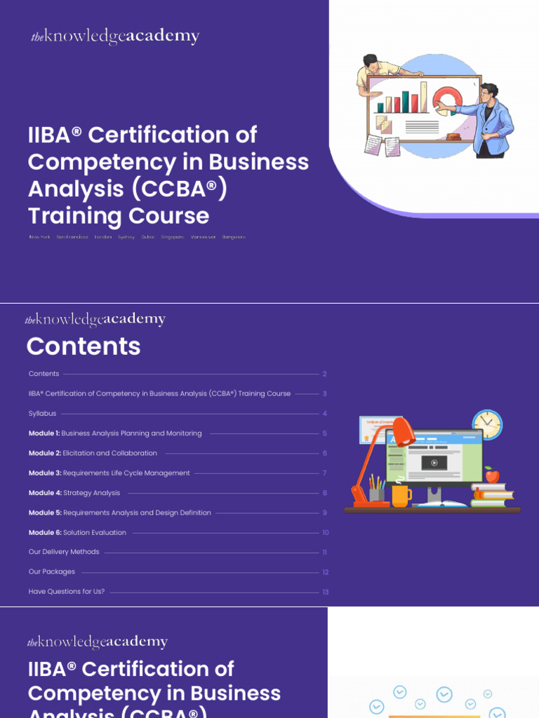 IIBA Certification of Competency in Business Analysis CCBA Training ...