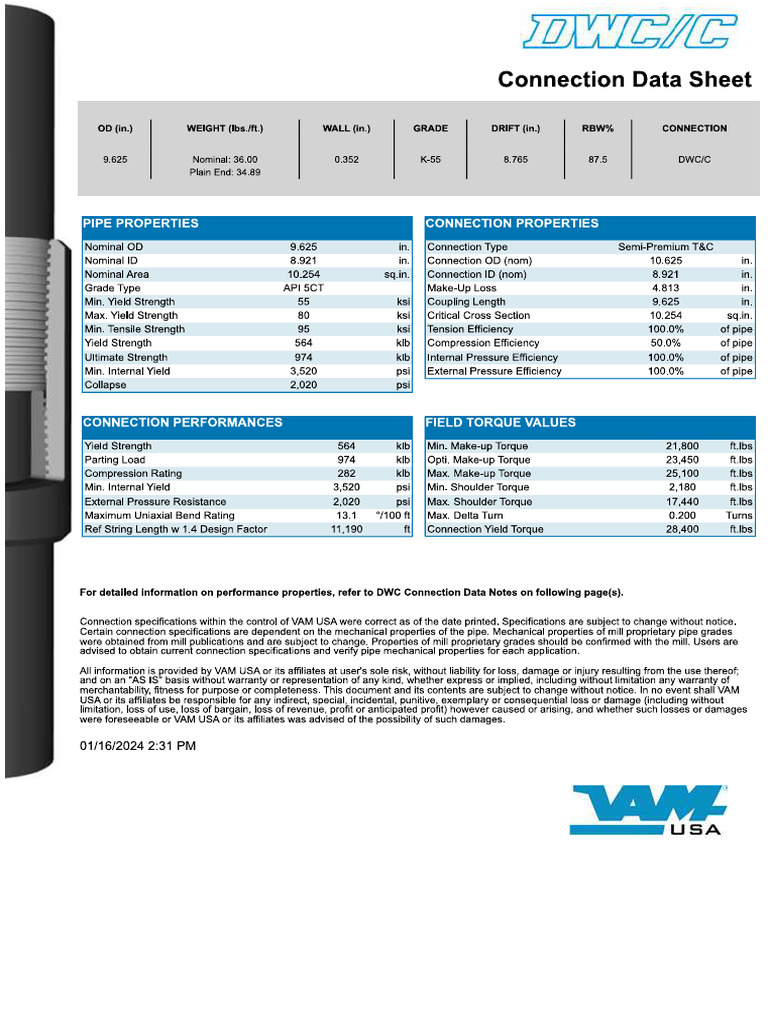 Cds DWC - C 9 5-8in 36lb - FT k55-1 | PDF