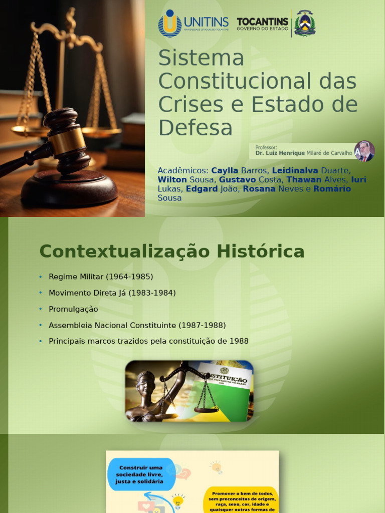 Sistema Constitucional de Crises e Defesa | PDF | Governo | Justiça