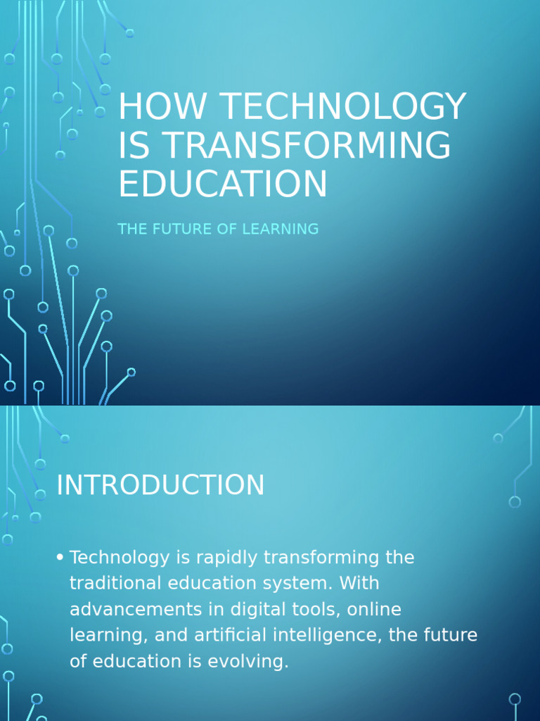 Technology Transforming Education | PDF