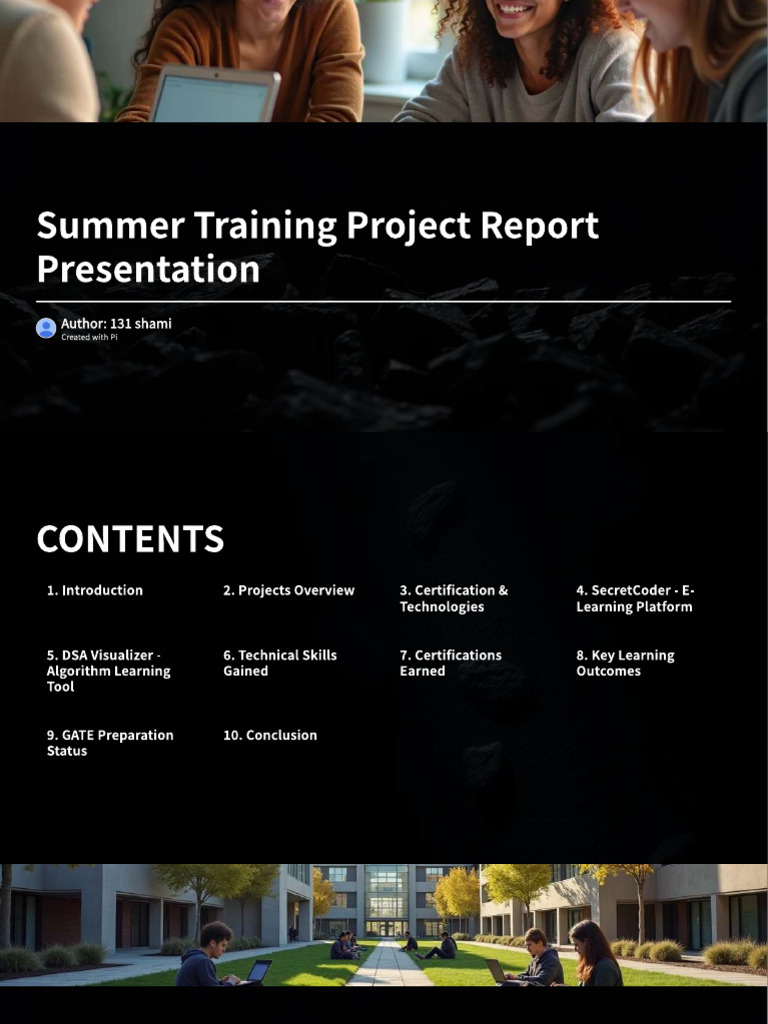 Summer Training Project Overview | PDF | Computer Programming ...