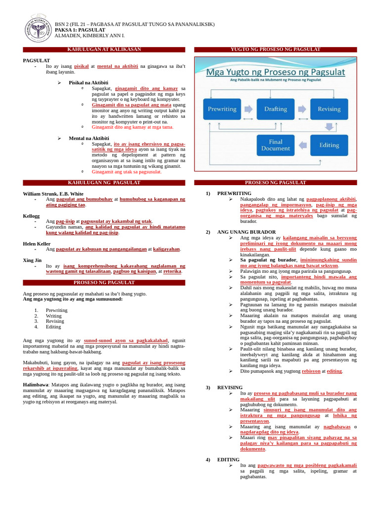 Fil Topic 1 (Midterms) | PDF
