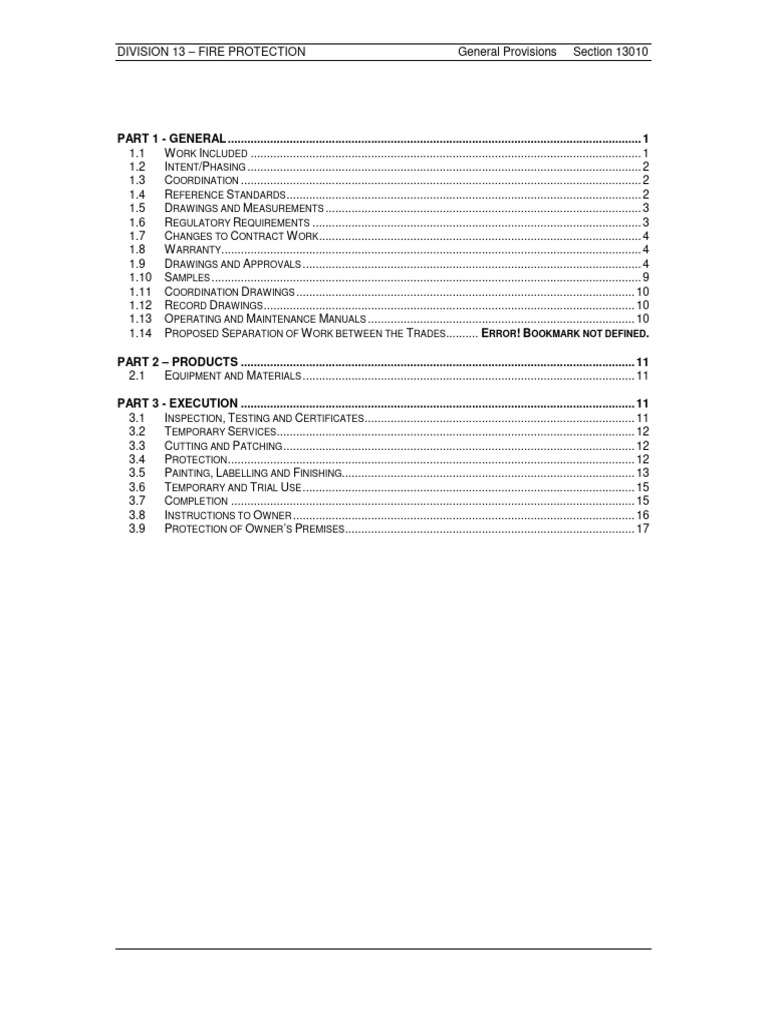 Fire Protection Combined | PDF | Specification (Technical Standard ...
