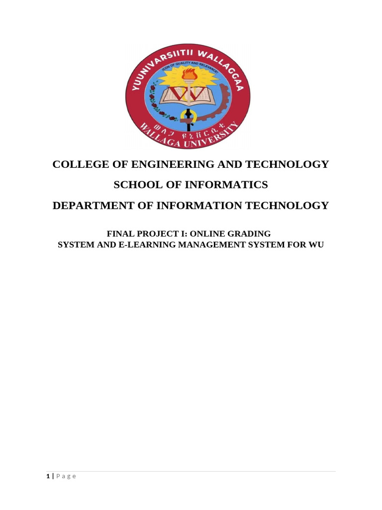 Online Grading & E-Learning System Project | PDF | Use Case ...