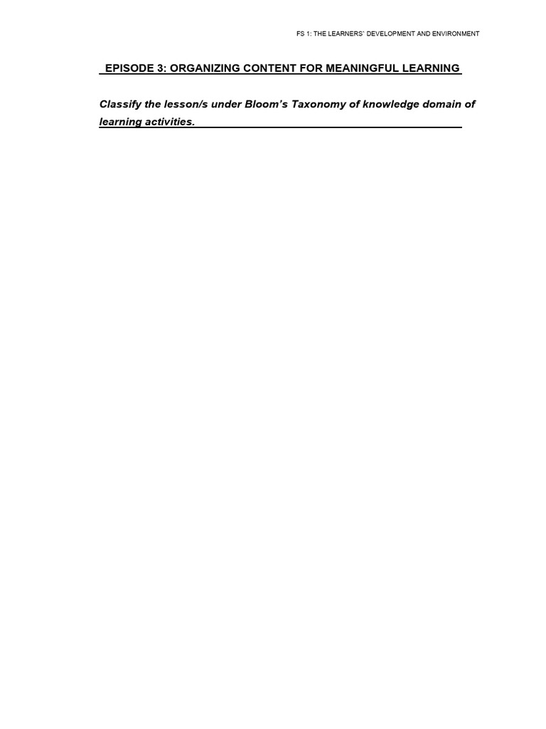 Organizing Learning Content Strategies | PDF