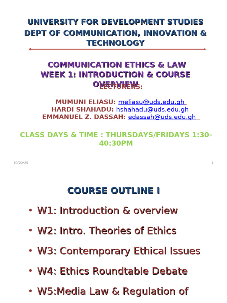Communication Ethics Course Overview | PDF | Utilitarianism | Justice