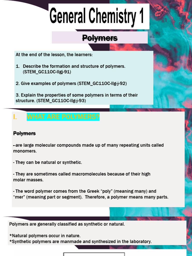 Understanding Polymers: Types and Properties | PDF | Polymers ...