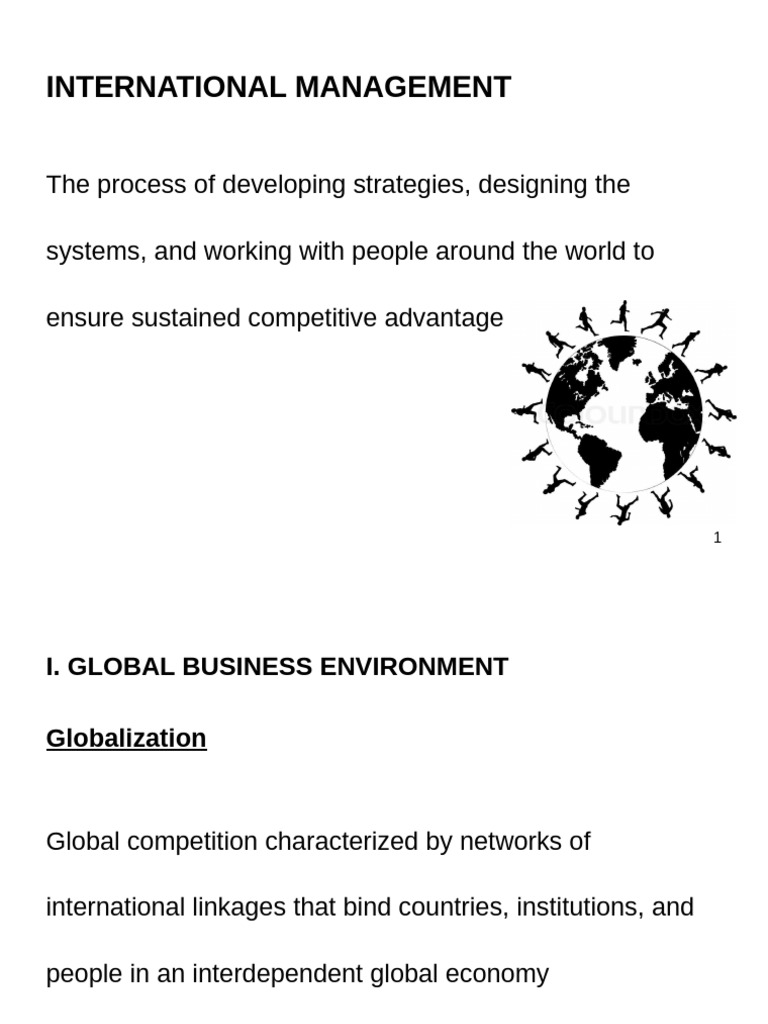 Global Management Strategies Overview | PDF | Taxes | Globalization