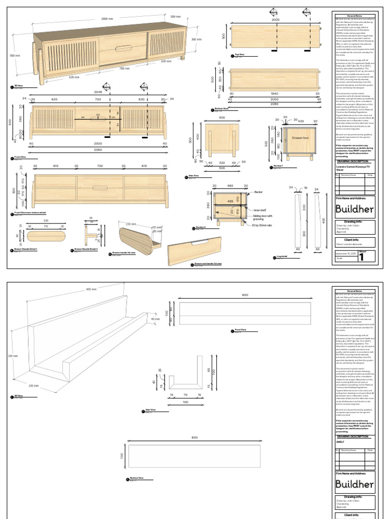 2509 - 08 - BH - Leandro TV STAND | PDF | Specification (Technical ...