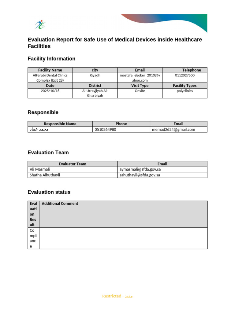 Medical Device Safety Evaluation Report | PDF