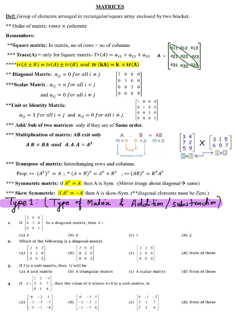 Matrix | PDF