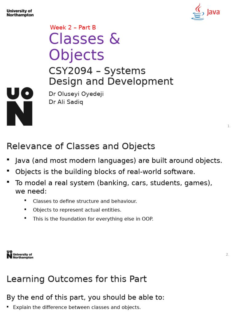 Understanding Classes and Objects in Java | PDF | Programming ...