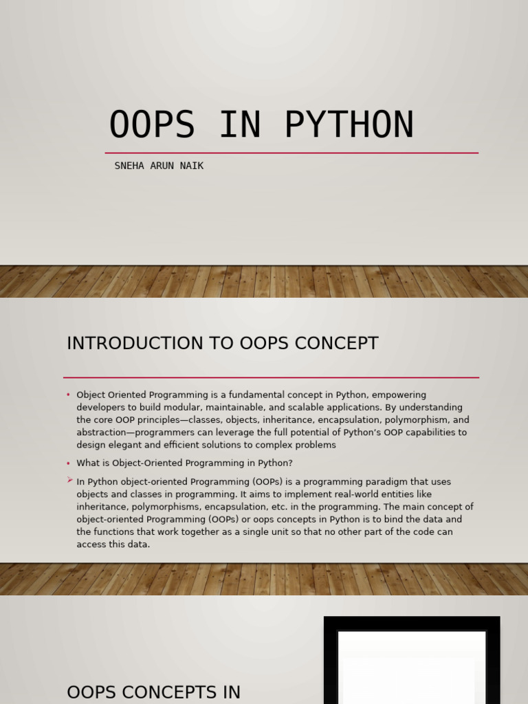 OOP Concepts in Python Explained | PDF | Inheritance (Object Oriented ...