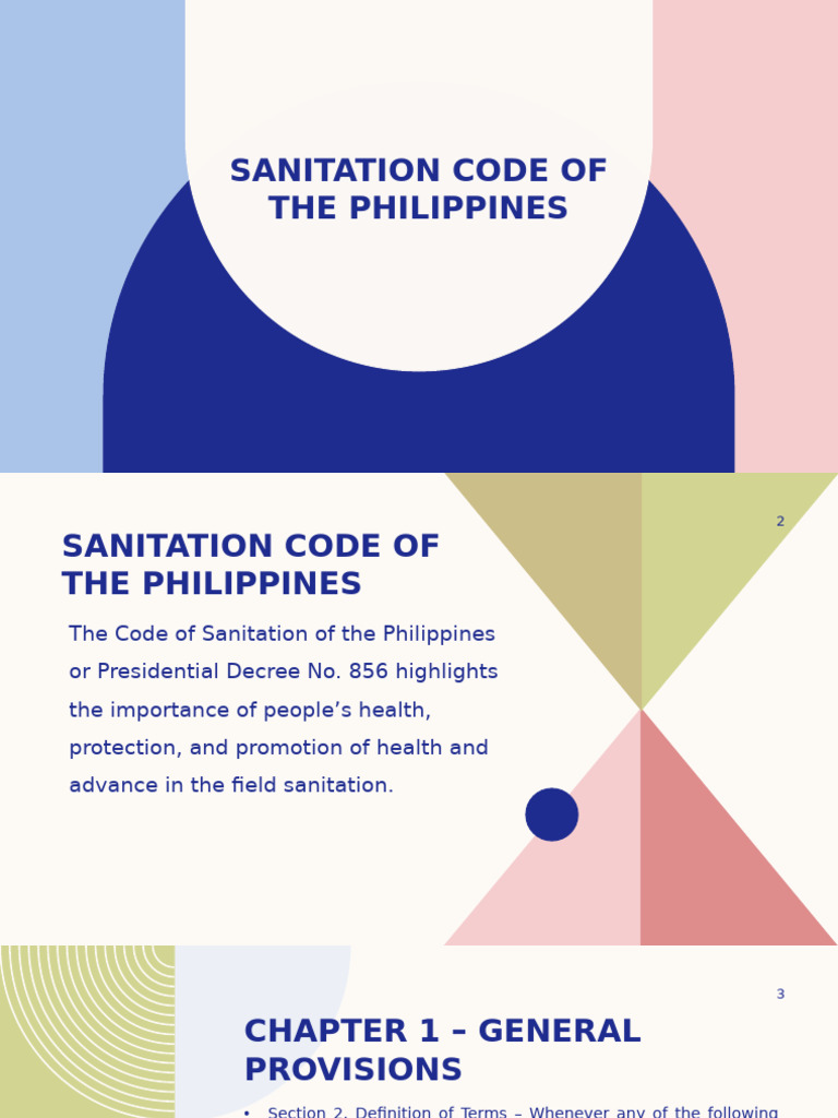 Lsson 7 Sanitation Code of The Philippines | PDF | Septic Tank | Sewage