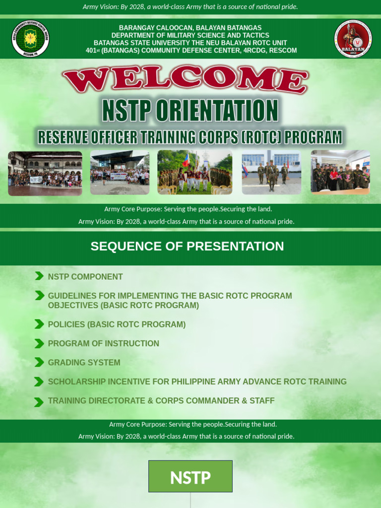 ROTC Orientation Briefing For BSU B ROTC | PDF | United States Military ...
