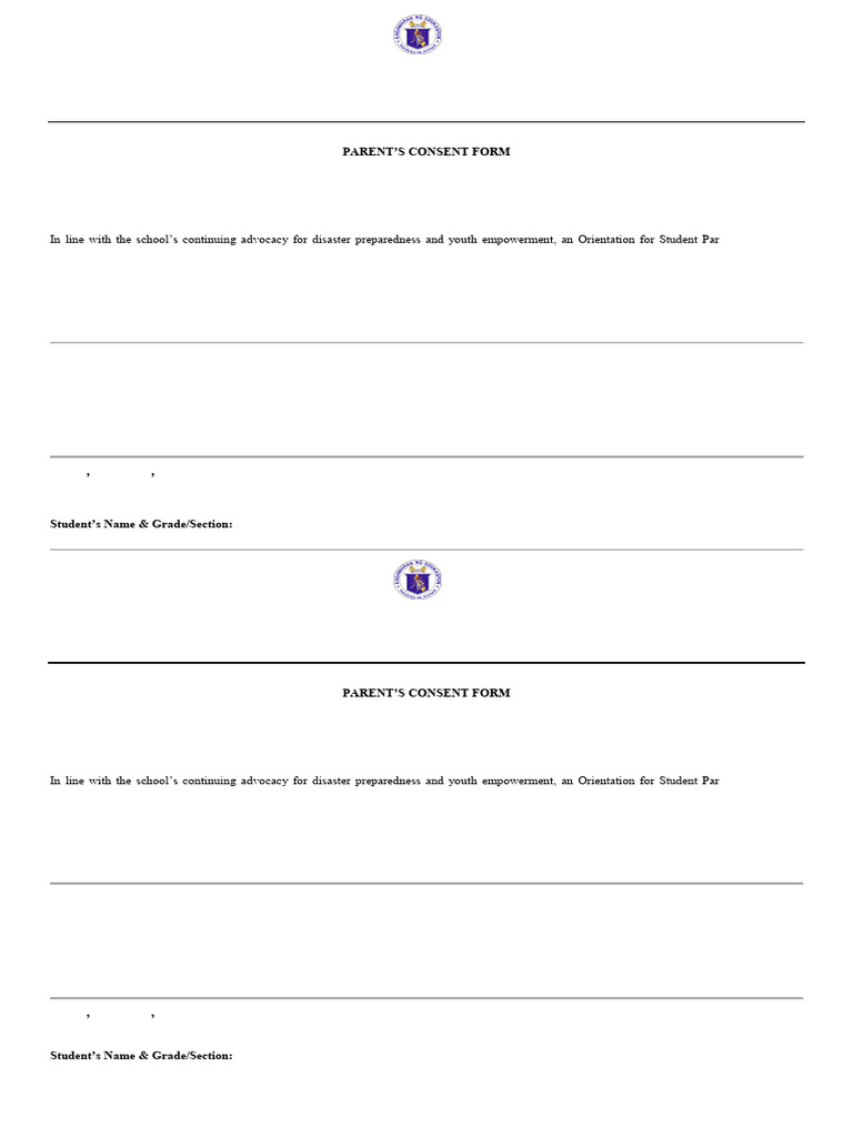 Project R Youth 2.0 Parental Consent | PDF | Metro Manila