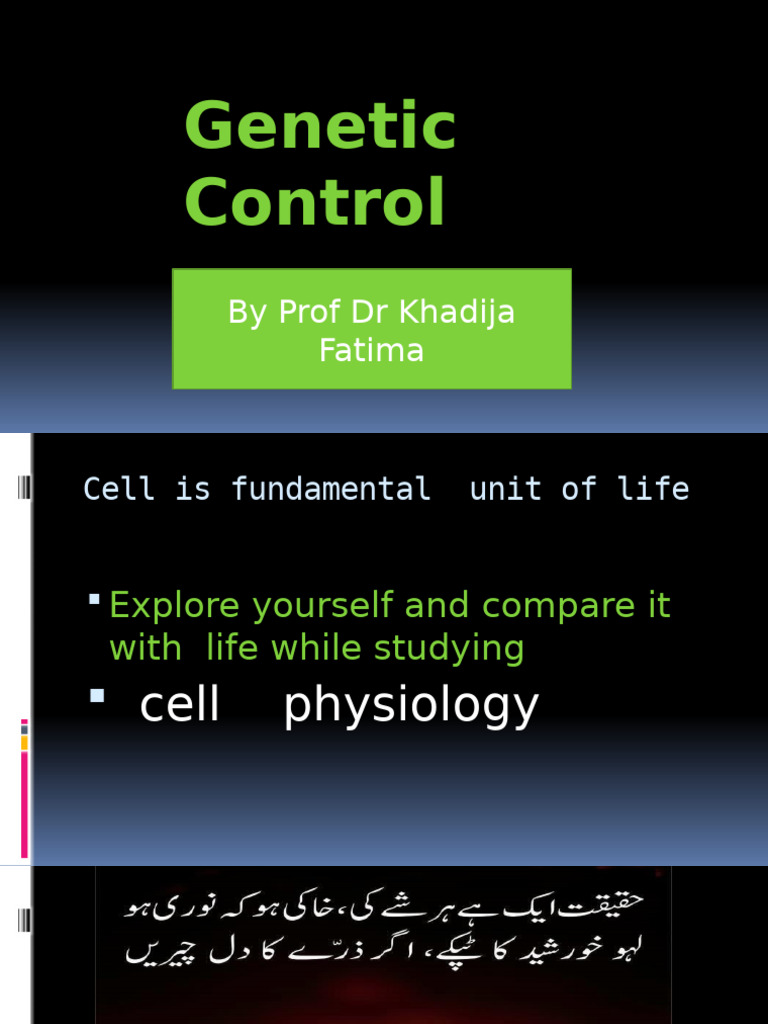 Genetic Controle | PDF