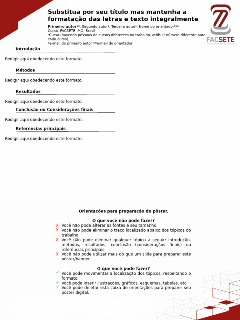 Modelo de Pôster | PDF