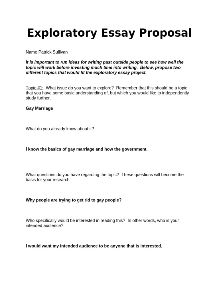 Patrick Sullivan - 2022copy of Exploratory Essay Proposal | PDF