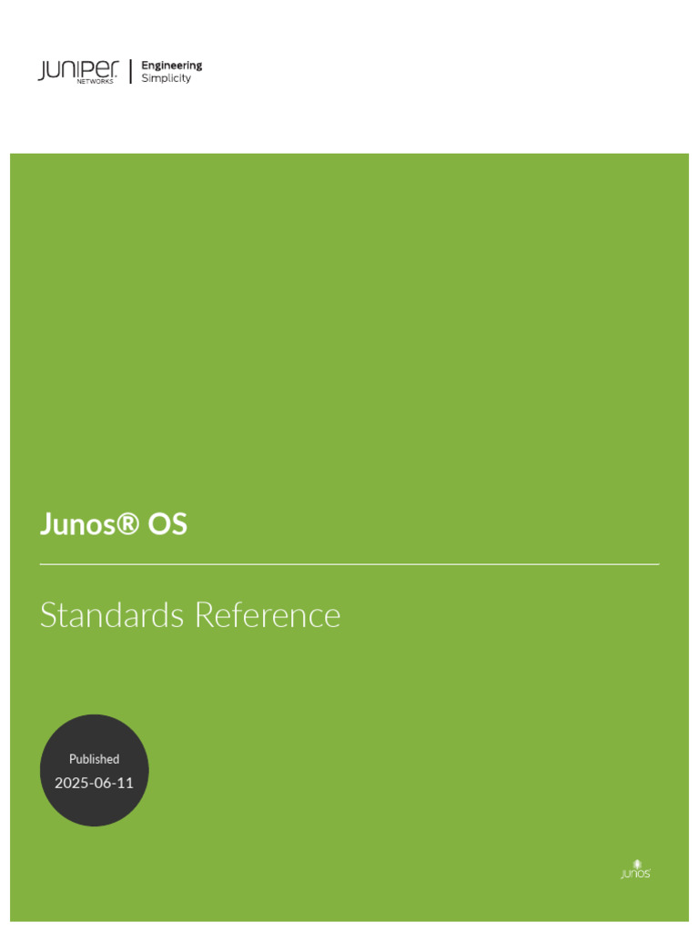Junos OS Standards Reference Guide | PDF | Secure Shell | Networking