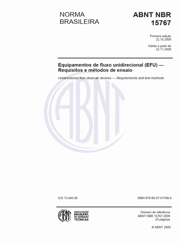Requisitos e Ensaios de Equipamentos EFU | PDF