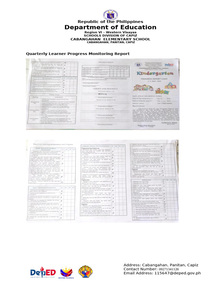 Indicator 5.2.2-Sample Progress Report - q1 | PDF | Human Communication ...