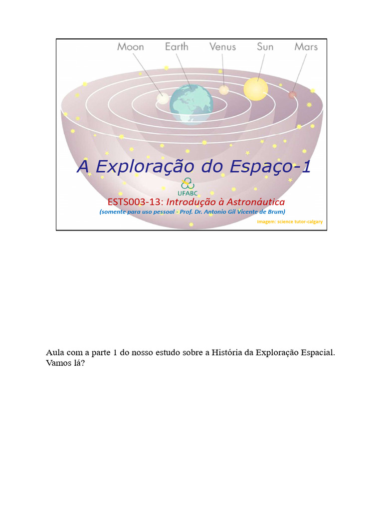 História da Exploração Espacial | PDF | Ptolomeu | Ciências Físicas