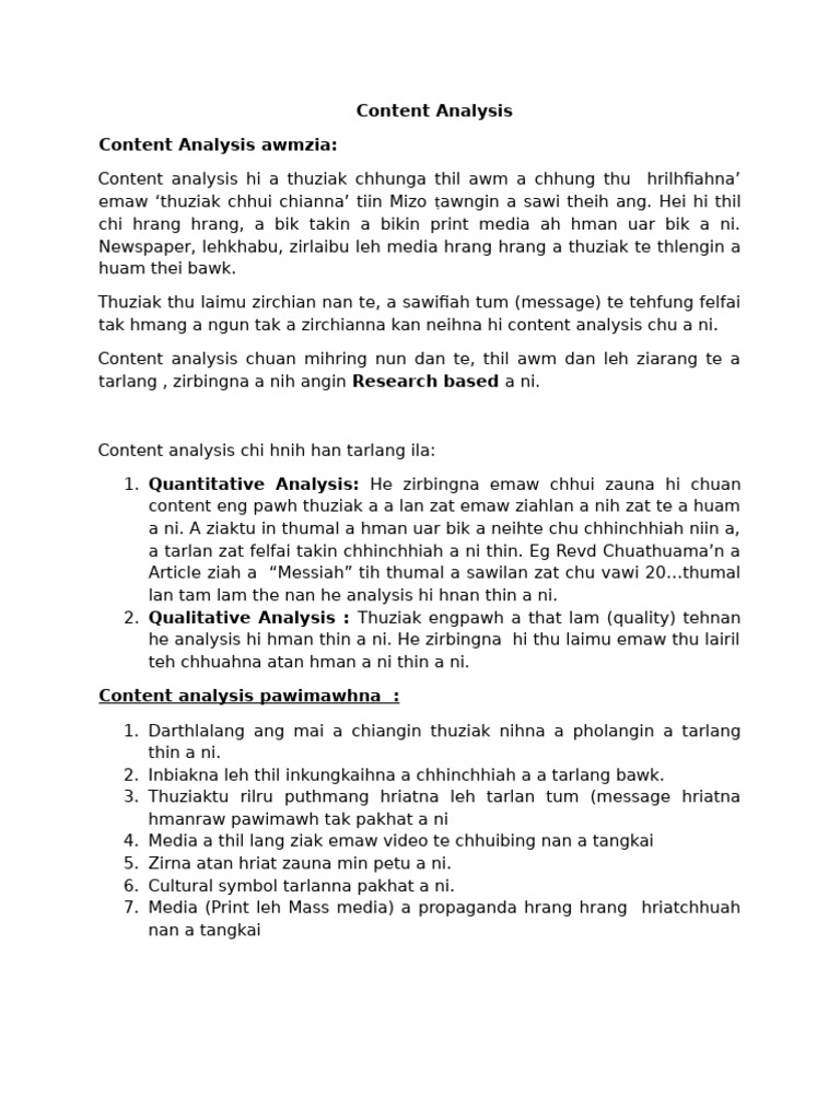 Content Analysis | PDF