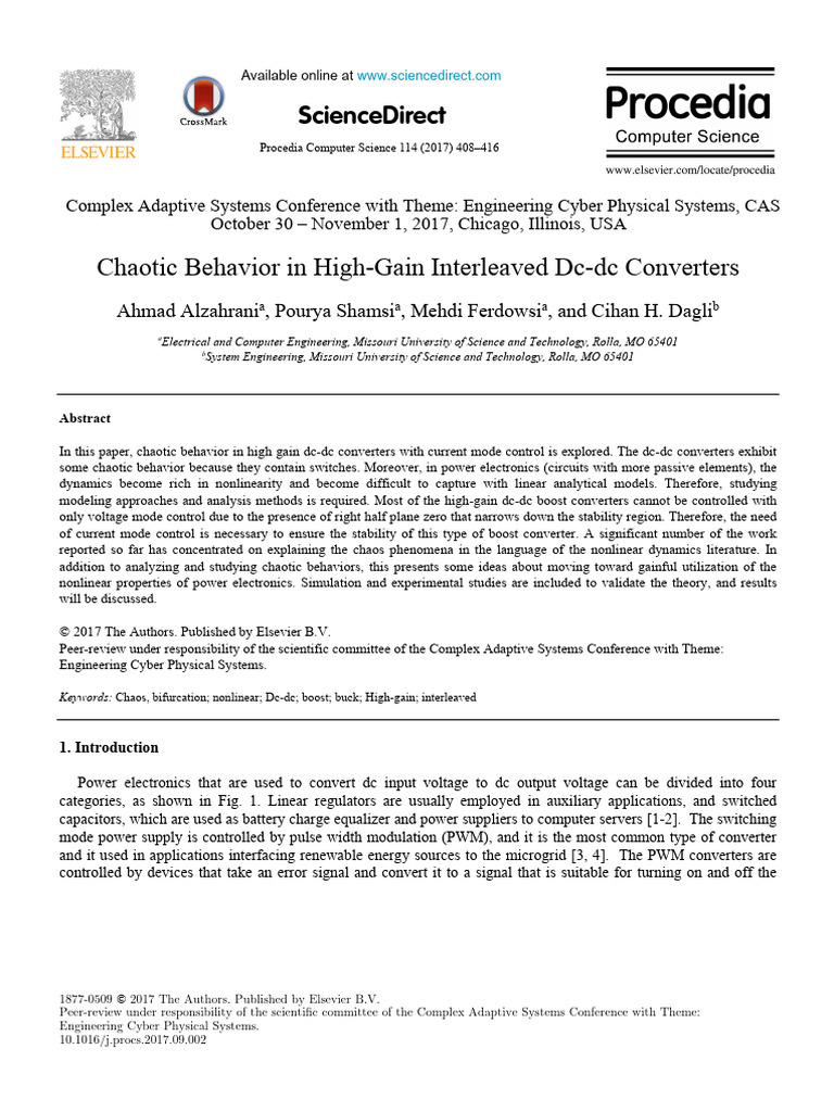 Chaotic Behavior in High-Gain Interleaved DC-DC Converters | PDF ...