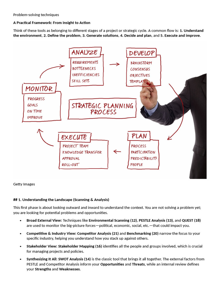 Effective Problem-Solving Techniques Guide | PDF | Swot Analysis ...