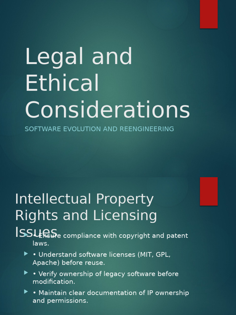 Legal and Ethical Software Reengineering Guide | PDF