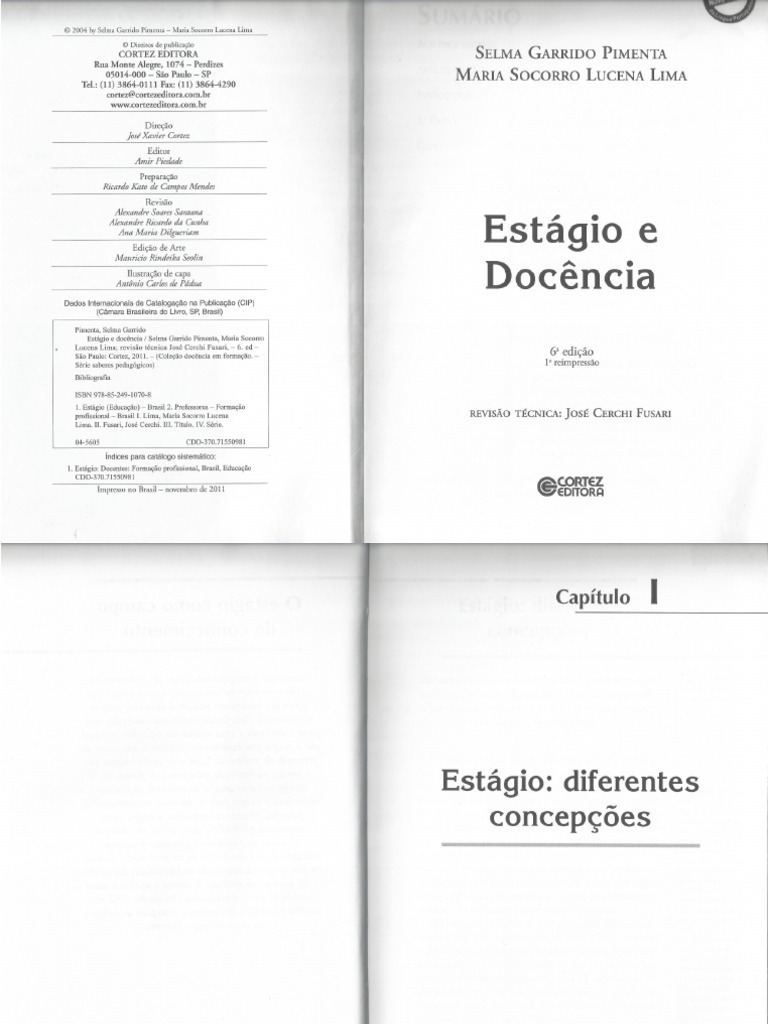 Estágio e Docência: Formação de Professores | PDF | Pedagogia | Aprendizado