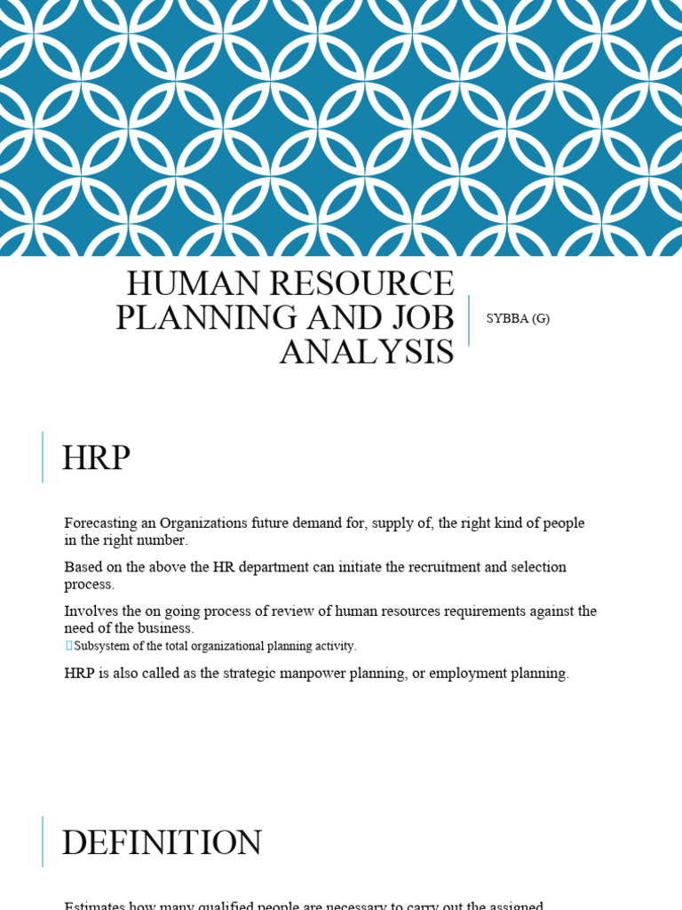 HR Planning and Job Analysis Guide | PDF | Human Resources | Employment