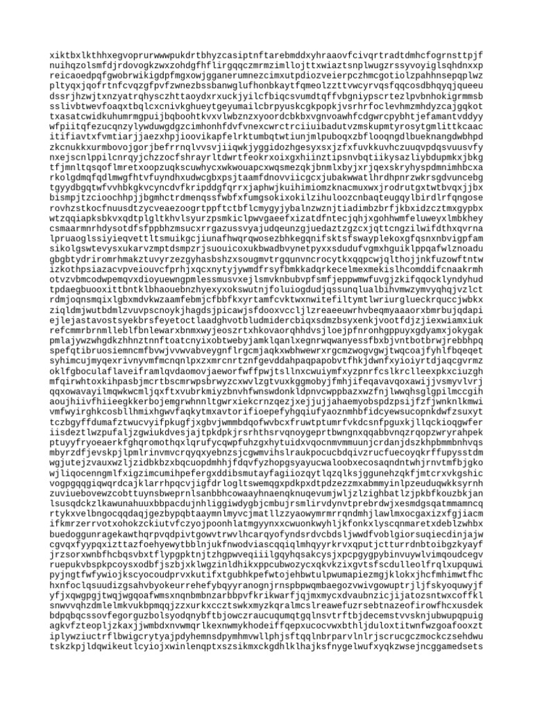 Random Character String Document | PDF