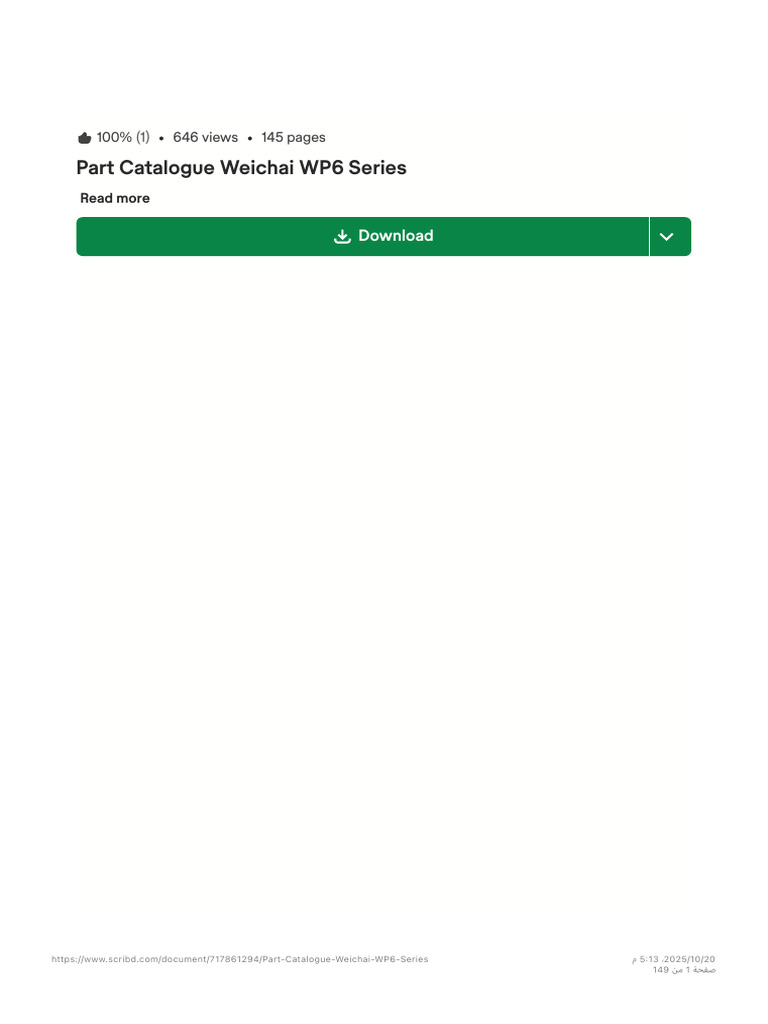 Weichai WP6 Parts Catalogue | PDF | Scribd
