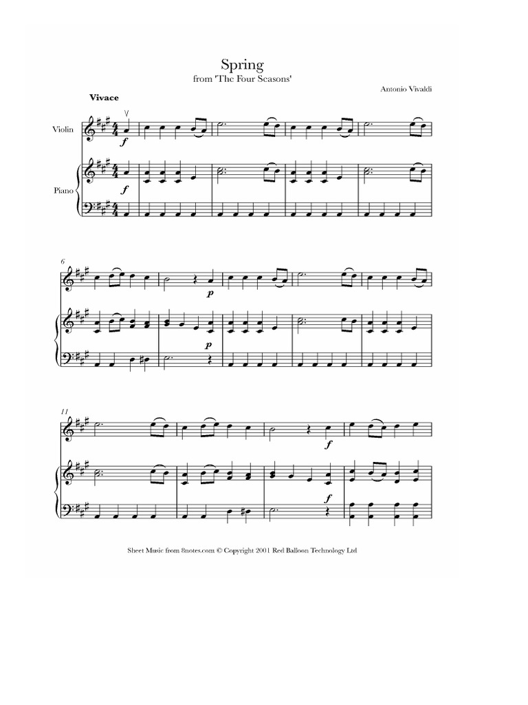 Spring - Violin | PDF