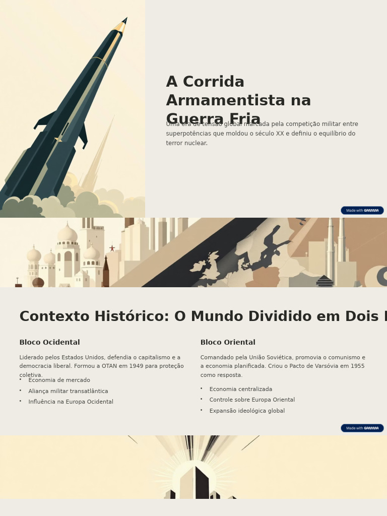 Corrida Armamentista na Guerra Fria | PDF | Armas nucleares | União ...