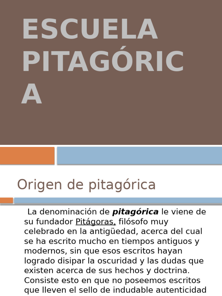 Filosofía y Matemáticas Pitagóricas | PDF | Pitágoras | Alma