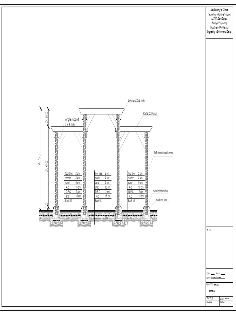 Pergola Key Plan: Section AA | PDF