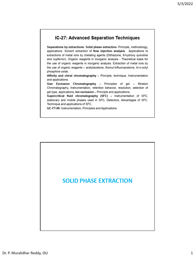 Advanced Separation Techniques Overview | PDF | Chromatography ...