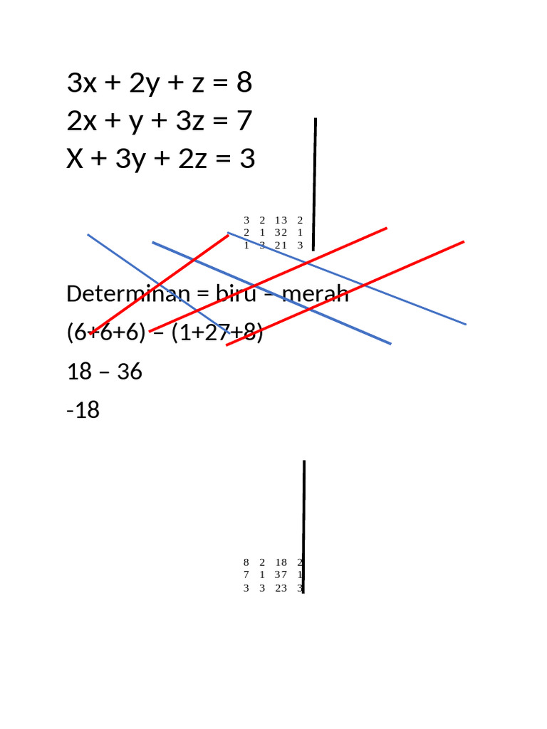 Petidaksamaan Tiga Variabel Dengan Matriks | PDF