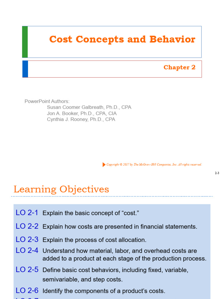 Cost Concepts and Behavior Overview | PDF | Linear Regression ...