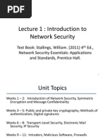 Lecture 1: Introduction To Network Security