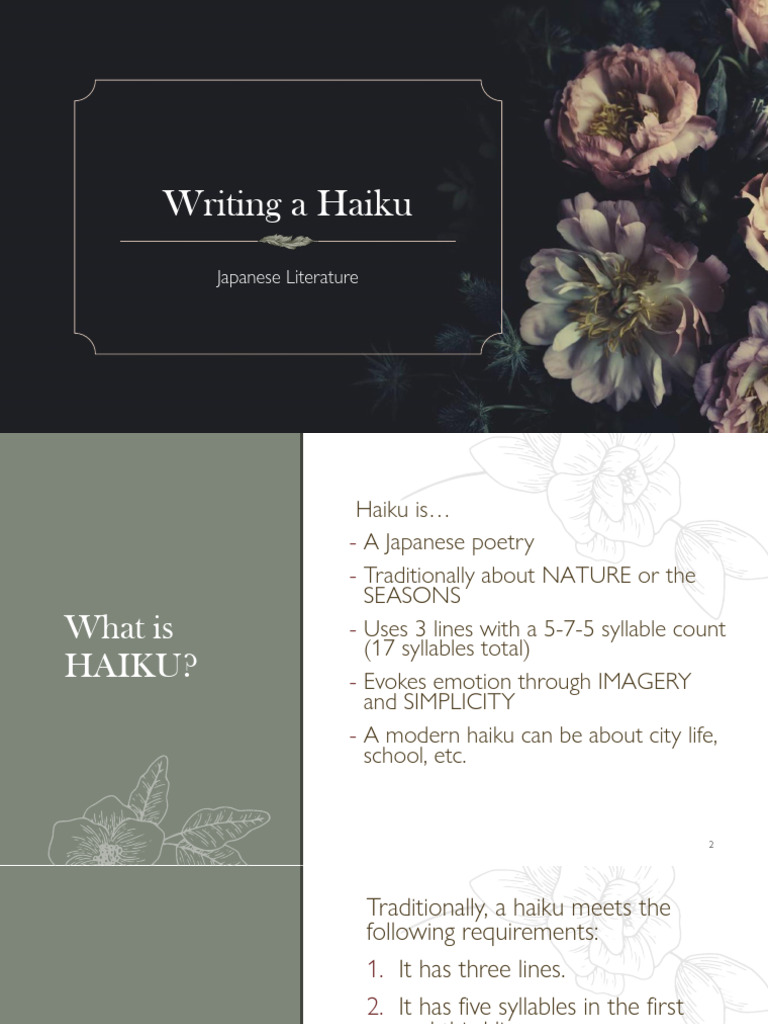 How to Write a Haiku: A Guide | PDF | Haiku | Japanese Poetry