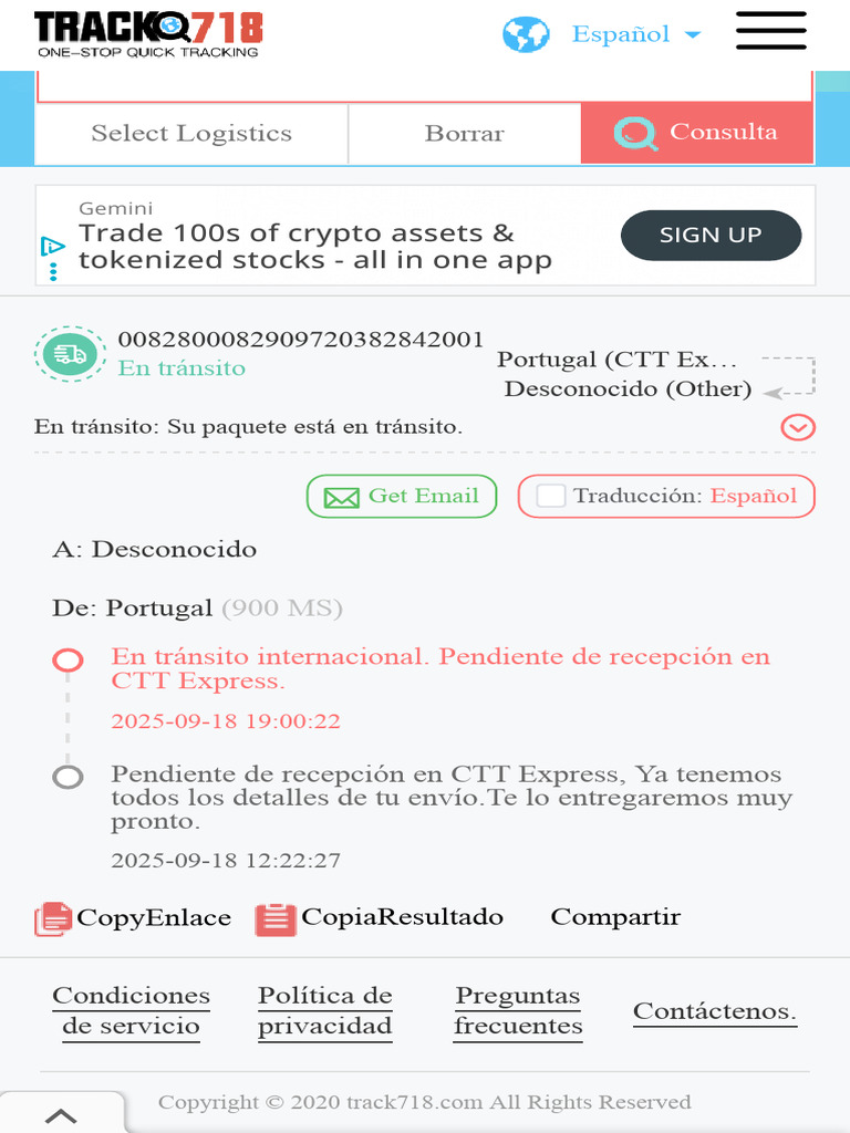 En tránsito internacional: CTT Express | PDF
