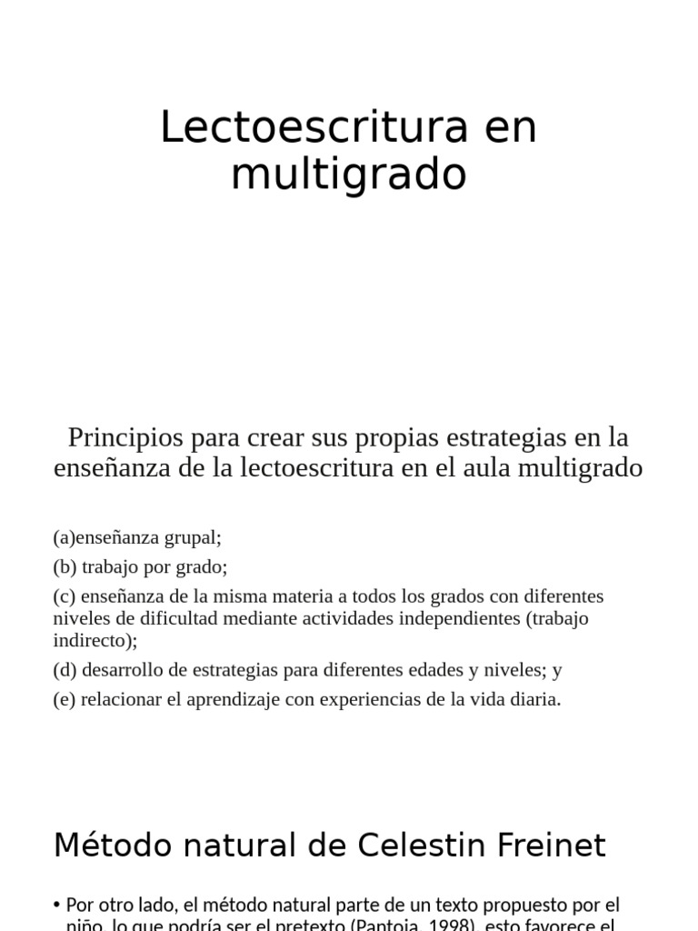 Estrategias de Lectoescritura en Aula Multigrado | PDF | Enseñando ...
