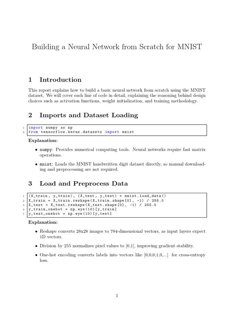 Build Neural Network for MNIST Dataset | PDF | Computational ...