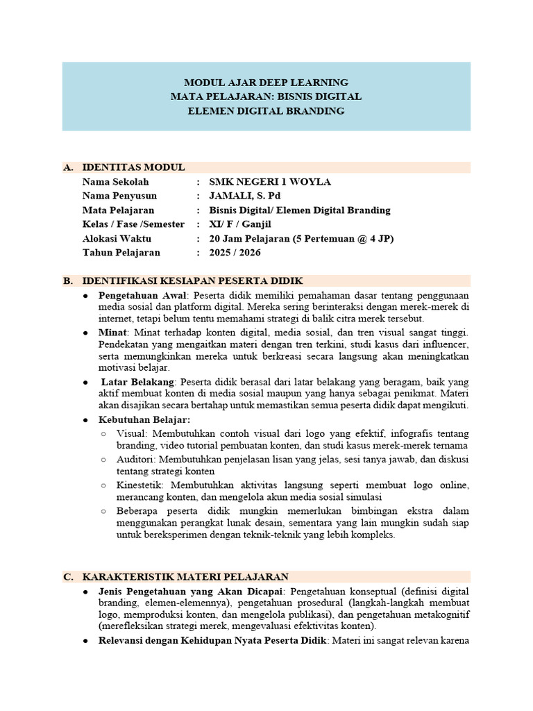 Lamp 5 (II) - Modul - Kejuruan | PDF